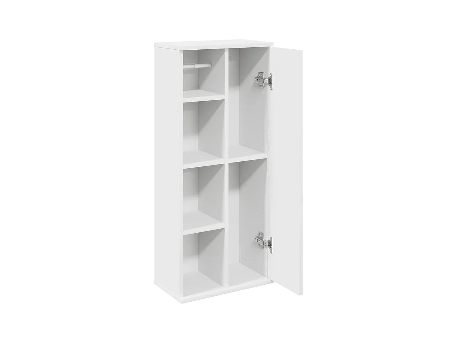 Meuble de salle de bain avec porte-rouleau blanc 39x22x90 cm