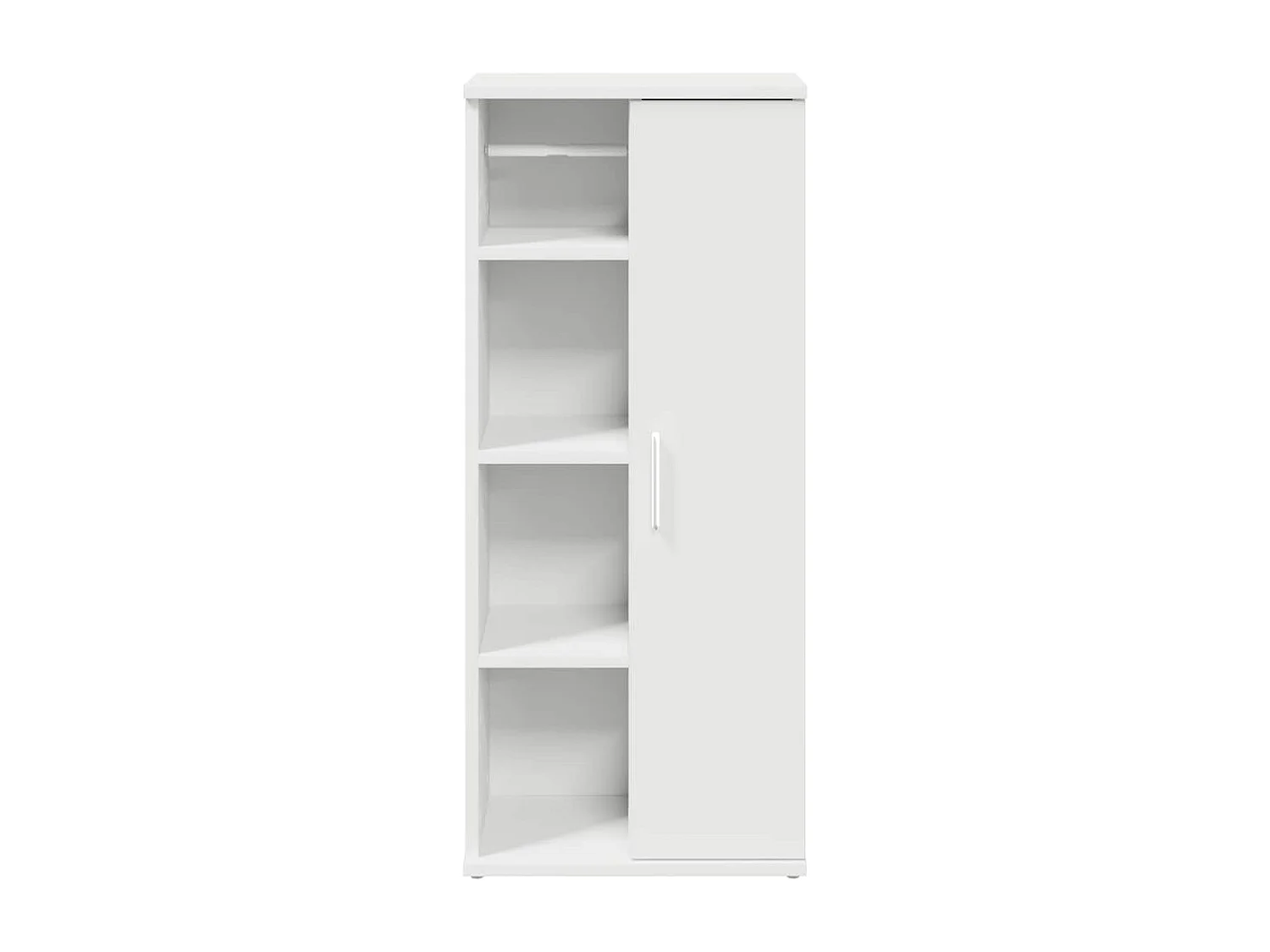 Badkamerkast met rolhouder 39x22x90 cm wit