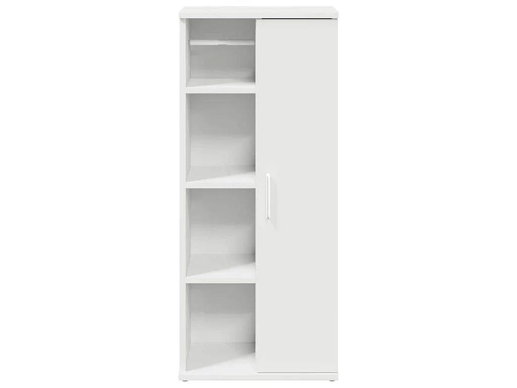 Badezimmerschrank mit Rollenhalter Weiß 39x22x90 cm