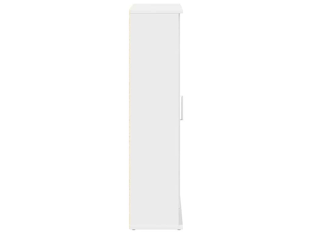 Badezimmerschrank mit Rollenhalter Weiß 39x22x90 cm