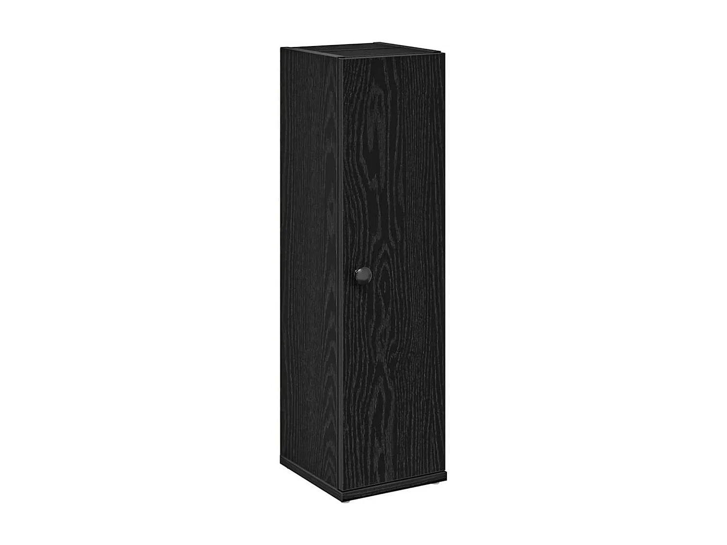 Badezimmerschrank mit Rollenhalter Schwarz 20,5x22x72 cm