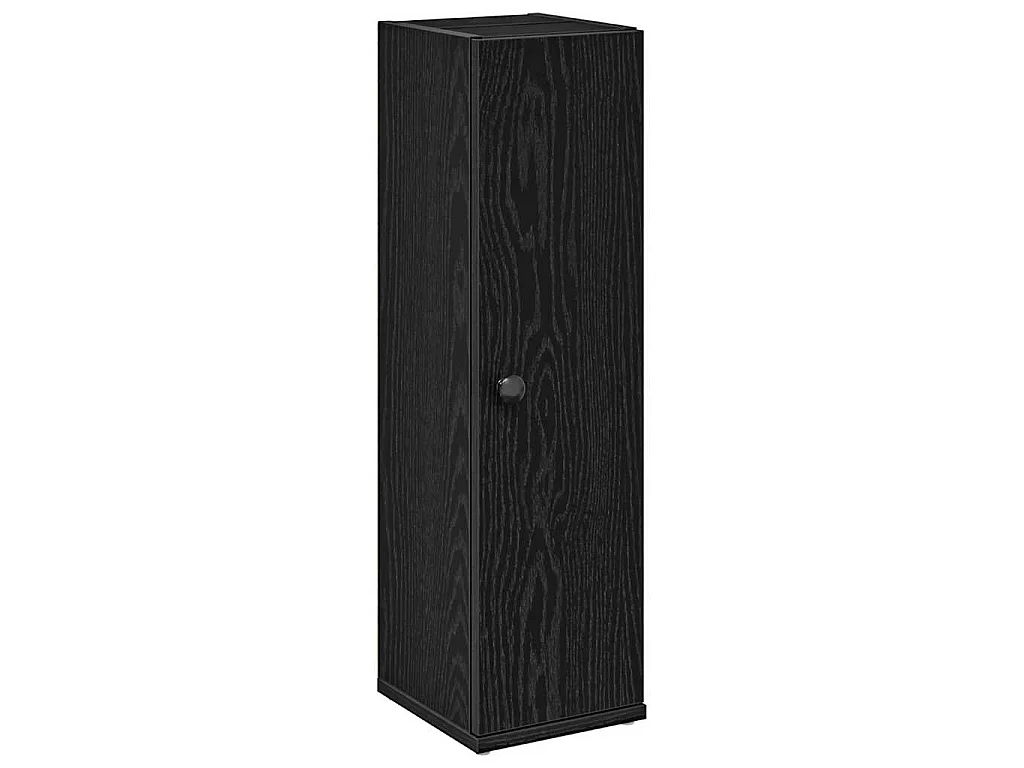 Mobile da Bagno con Portarotolo Nero 20,5x22x72 cm