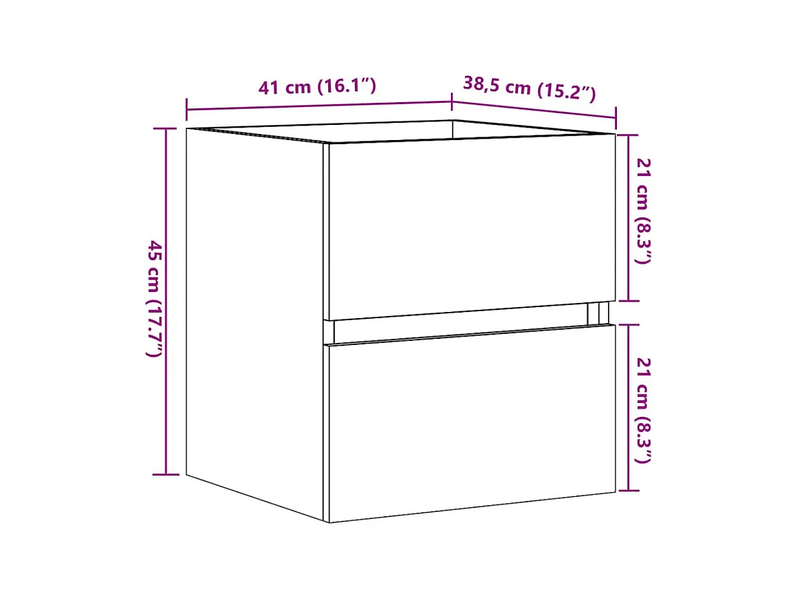 Armoire d'évier Chêne sonoma 41x38,5x45 cm Bois d’ingénierie
