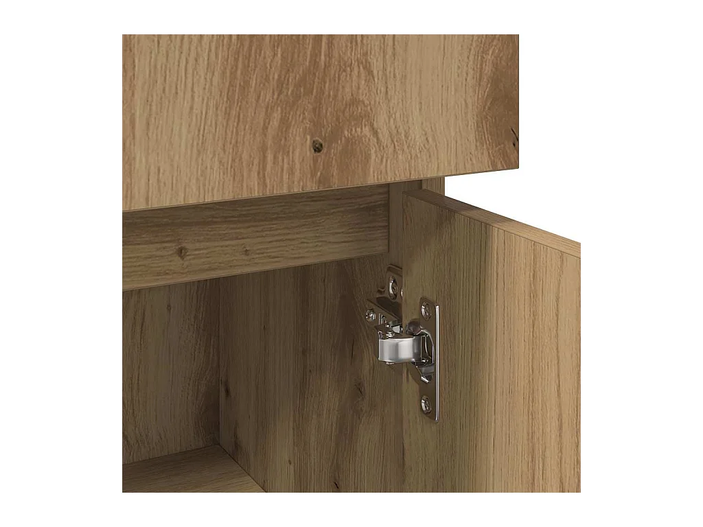 Armoire de bain chêne artisanal 30x30x95 cm bois d'ingénierie