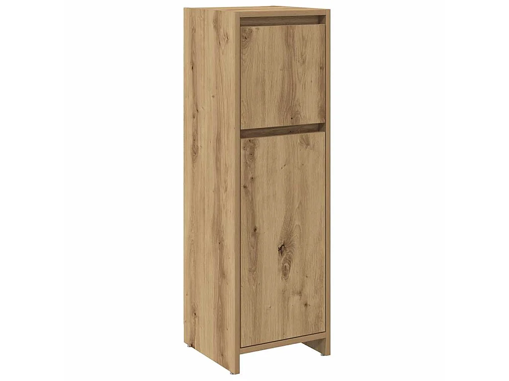 Armoire de bain chêne artisanal 30x30x95 cm bois d'ingénierie