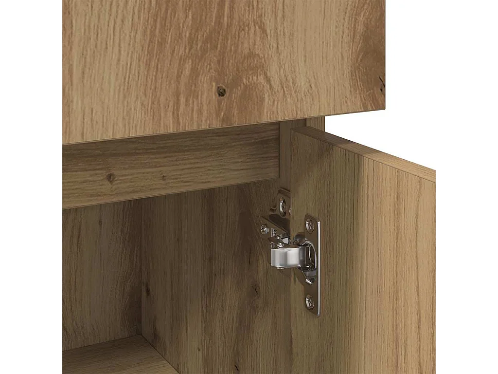 Armoire de bain chêne artisanal 30x30x95 cm bois d'ingénierie
