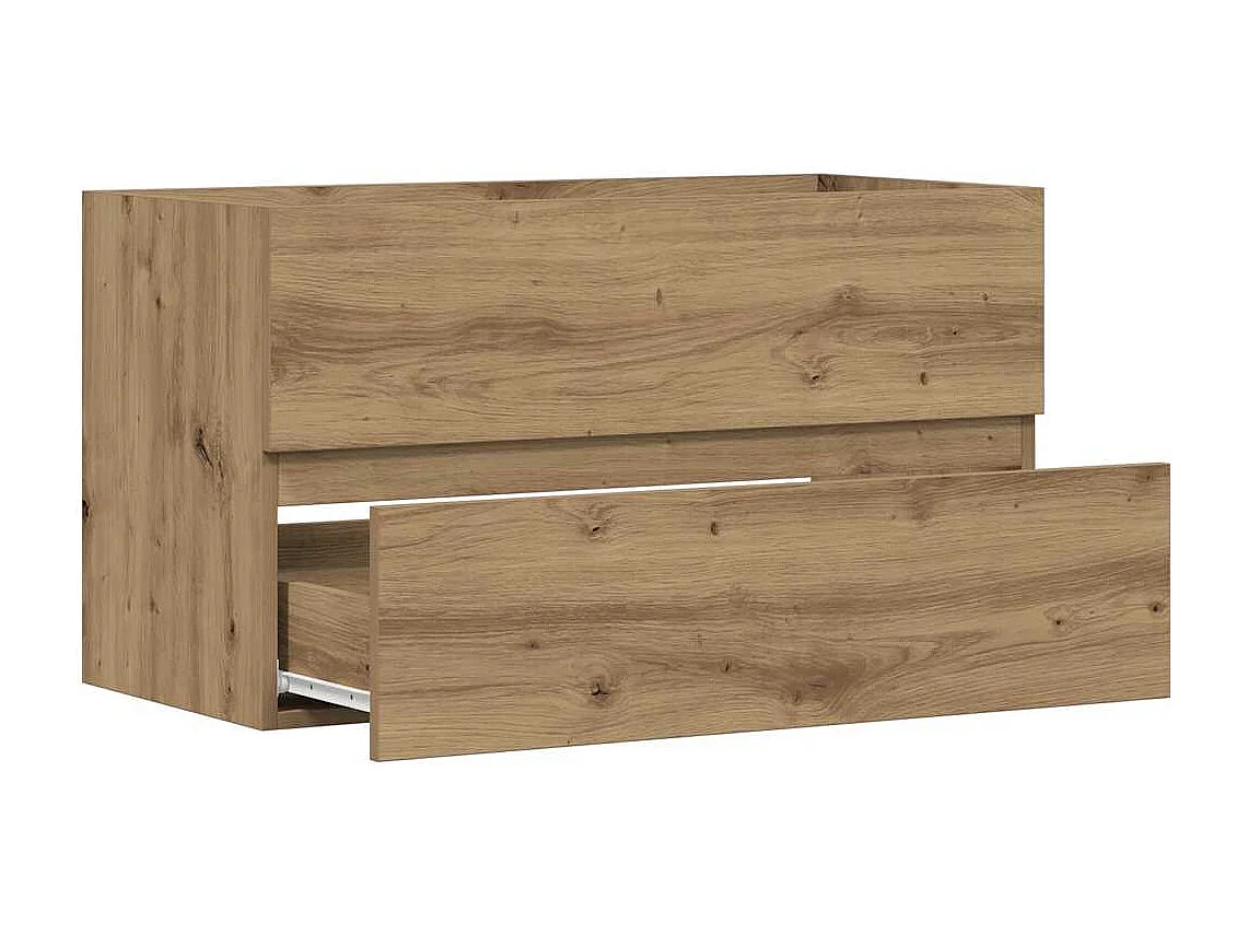 Mobile Lavabo Rovere Artigianale 90x38,5x45 cm in Truciolato