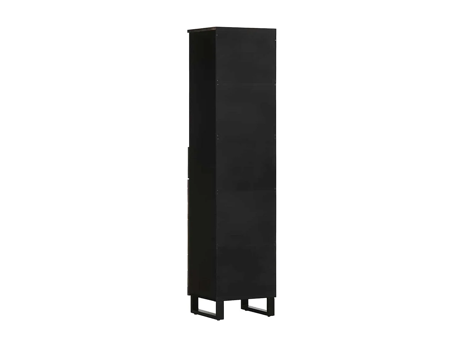 Armoire de salle de bain noir 38x33x160 cm bois massif manguier