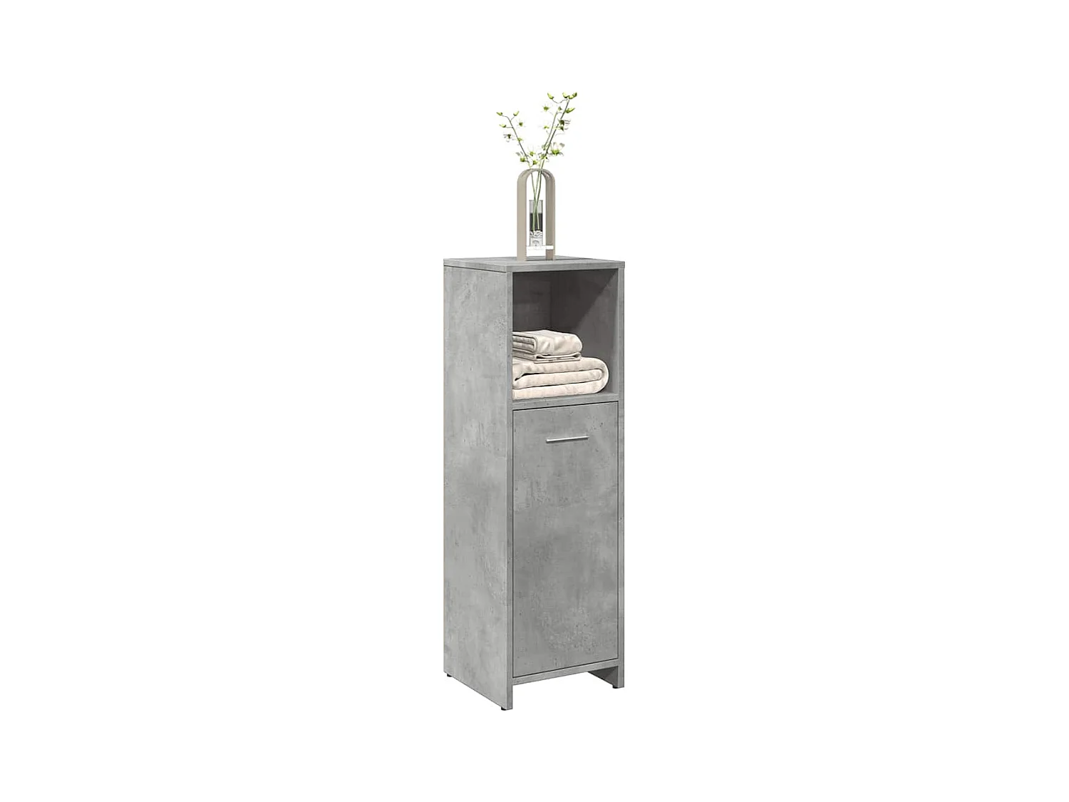 Armoire de salle de bain Gris béton 30x30x95 cm Aggloméré