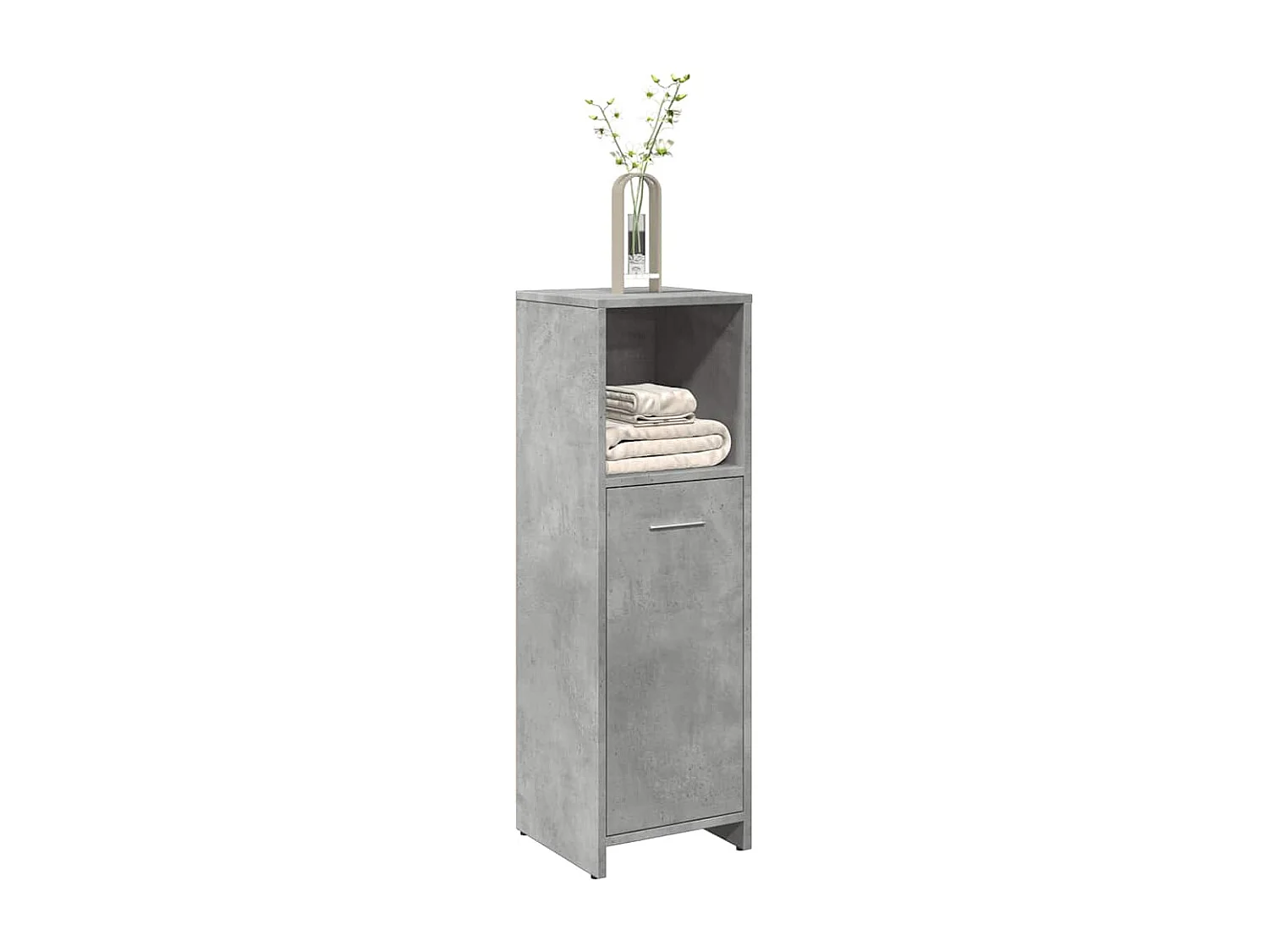 Armoire de salle de bain Gris béton 30x30x95 cm Aggloméré