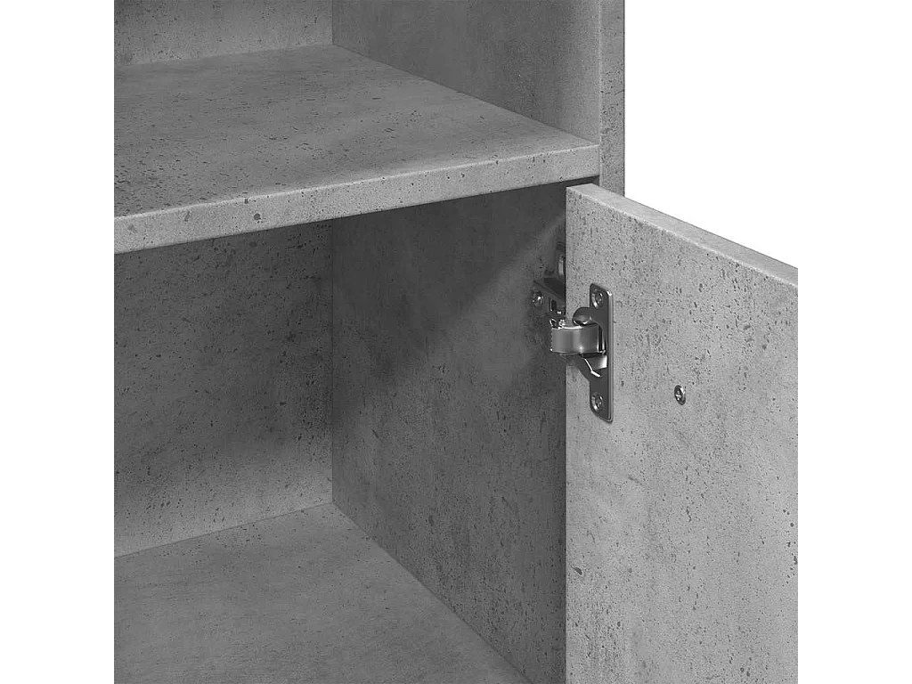 Armoire de salle de bain Gris béton 30x30x95 cm Aggloméré