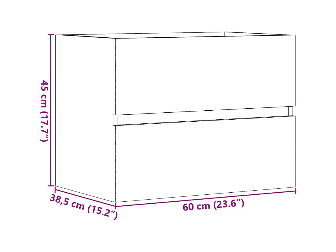 Armoire de salle de bain vieux bois bois d'ingénierie