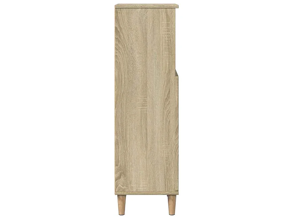 Armadietto da Bagno Rovere Sonoma 30x30x100cm Legno Multistrato