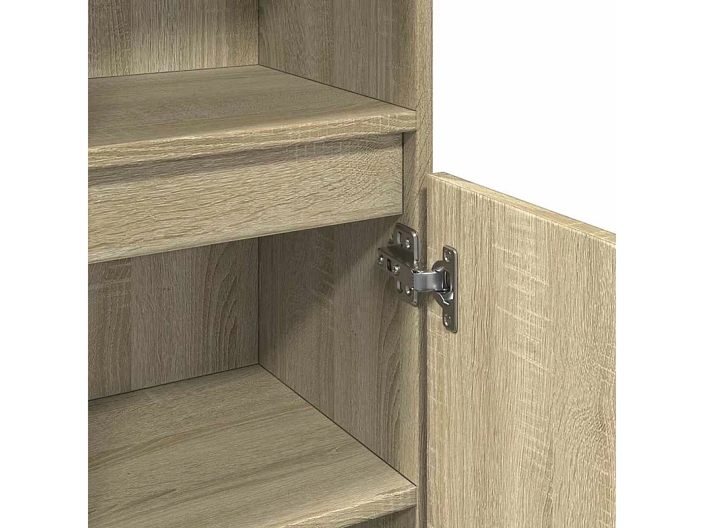 Armadietto da Bagno Rovere Sonoma 30x30x100cm Legno Multistrato