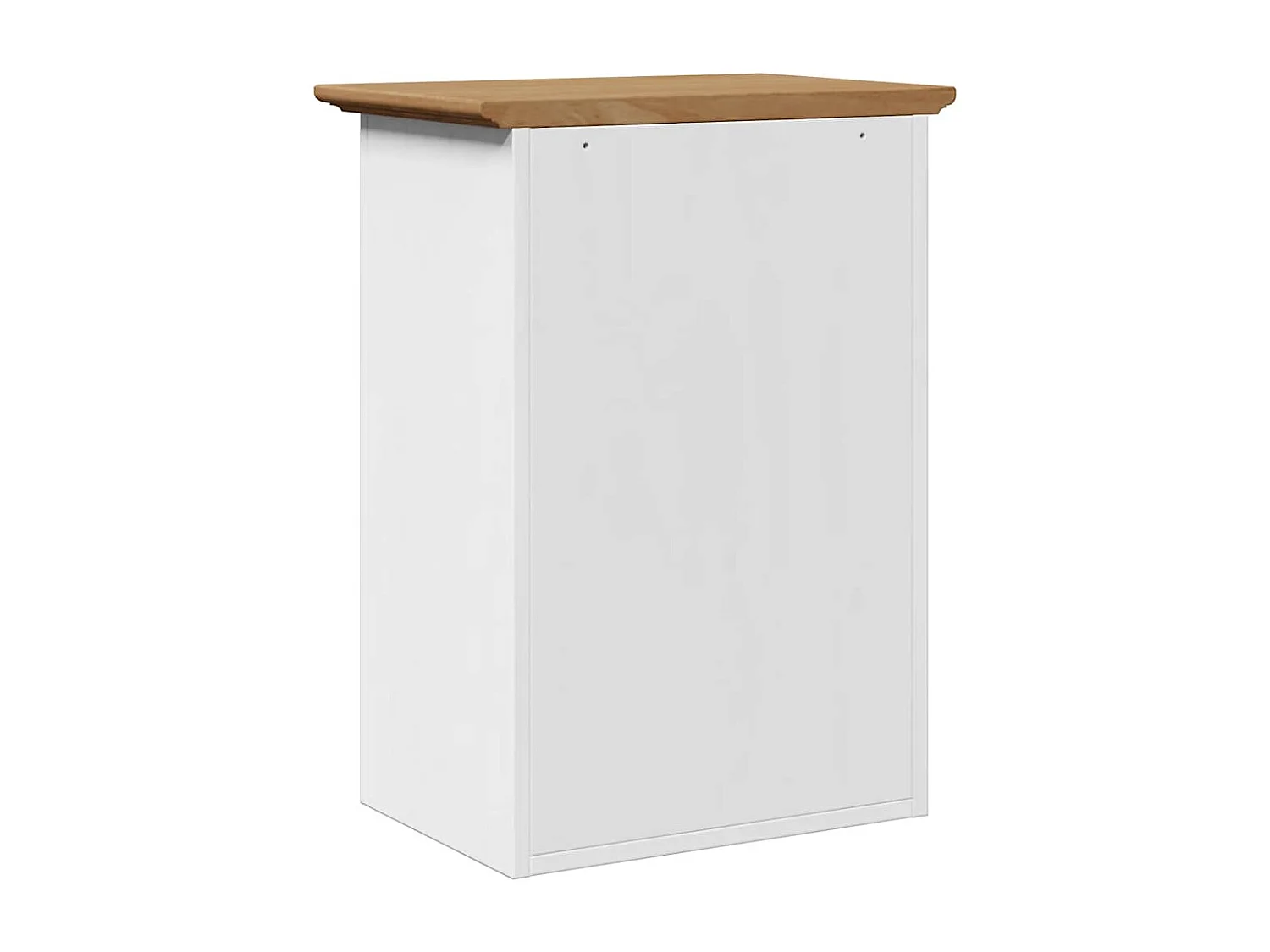 Armoire murale de salle de bain BODO blanc et marron 44x30x60cm