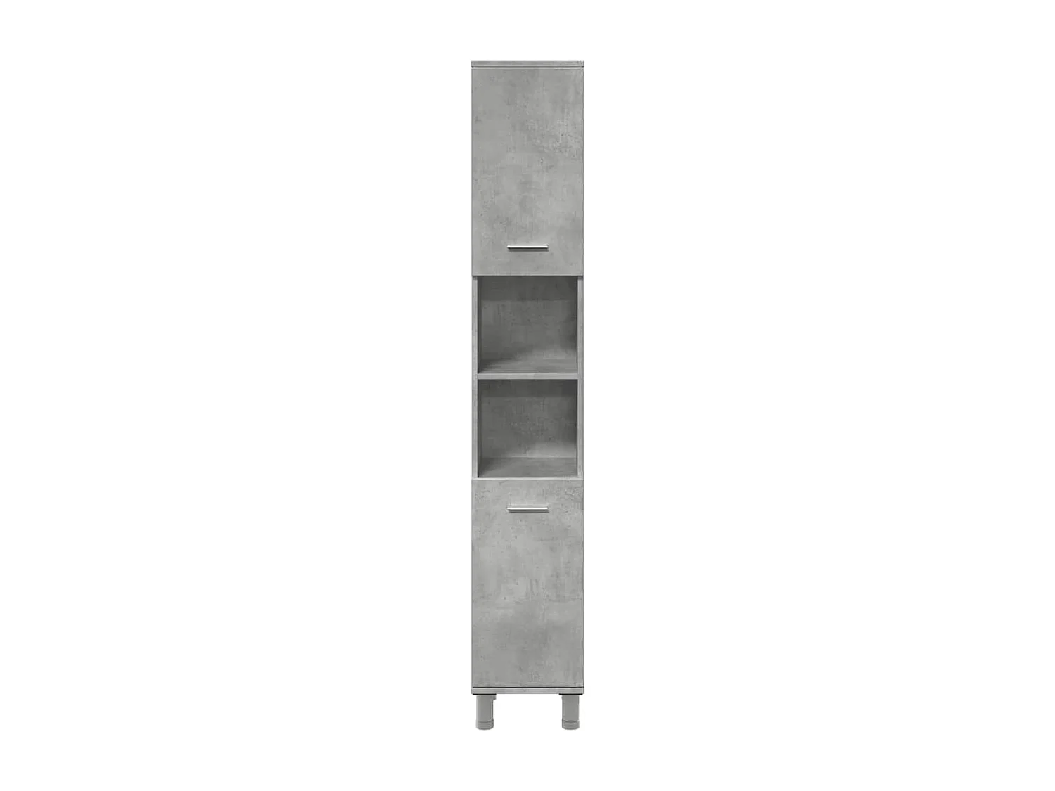 Badkamerkast 30x30x179 cm spaanplaat betongrijs