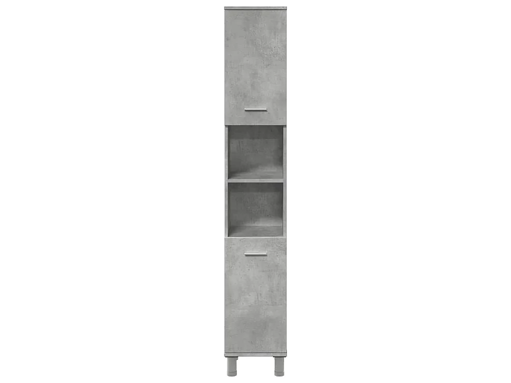 Armoire de salle de bain Gris béton 30x30x179 cm Aggloméré