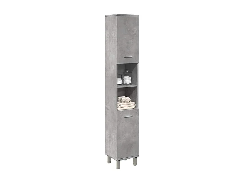 Armoire de salle de bain Gris béton 30x30x179 cm Aggloméré