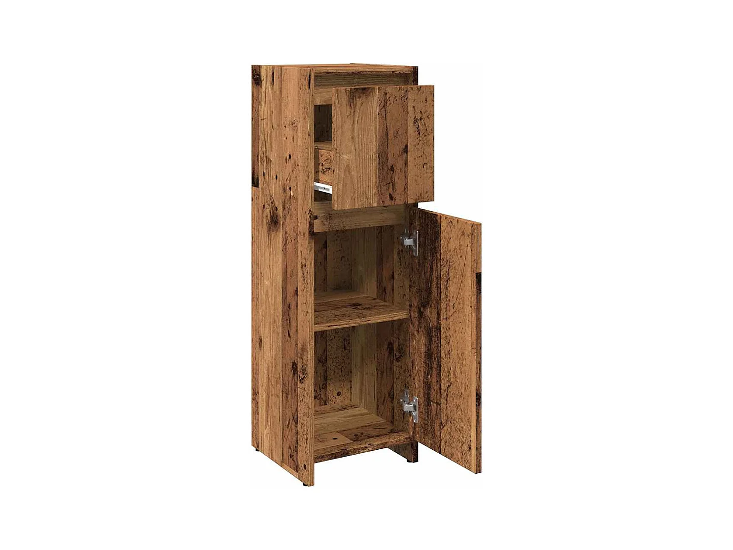 Armoire de salle de bain vieux bois 30x30x95 cm bois ingénierie
