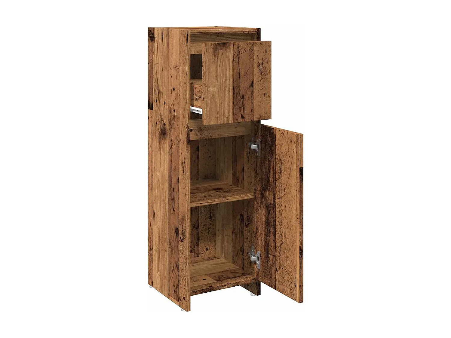 Armoire de salle de bain vieux bois 30x30x95 cm bois ingénierie