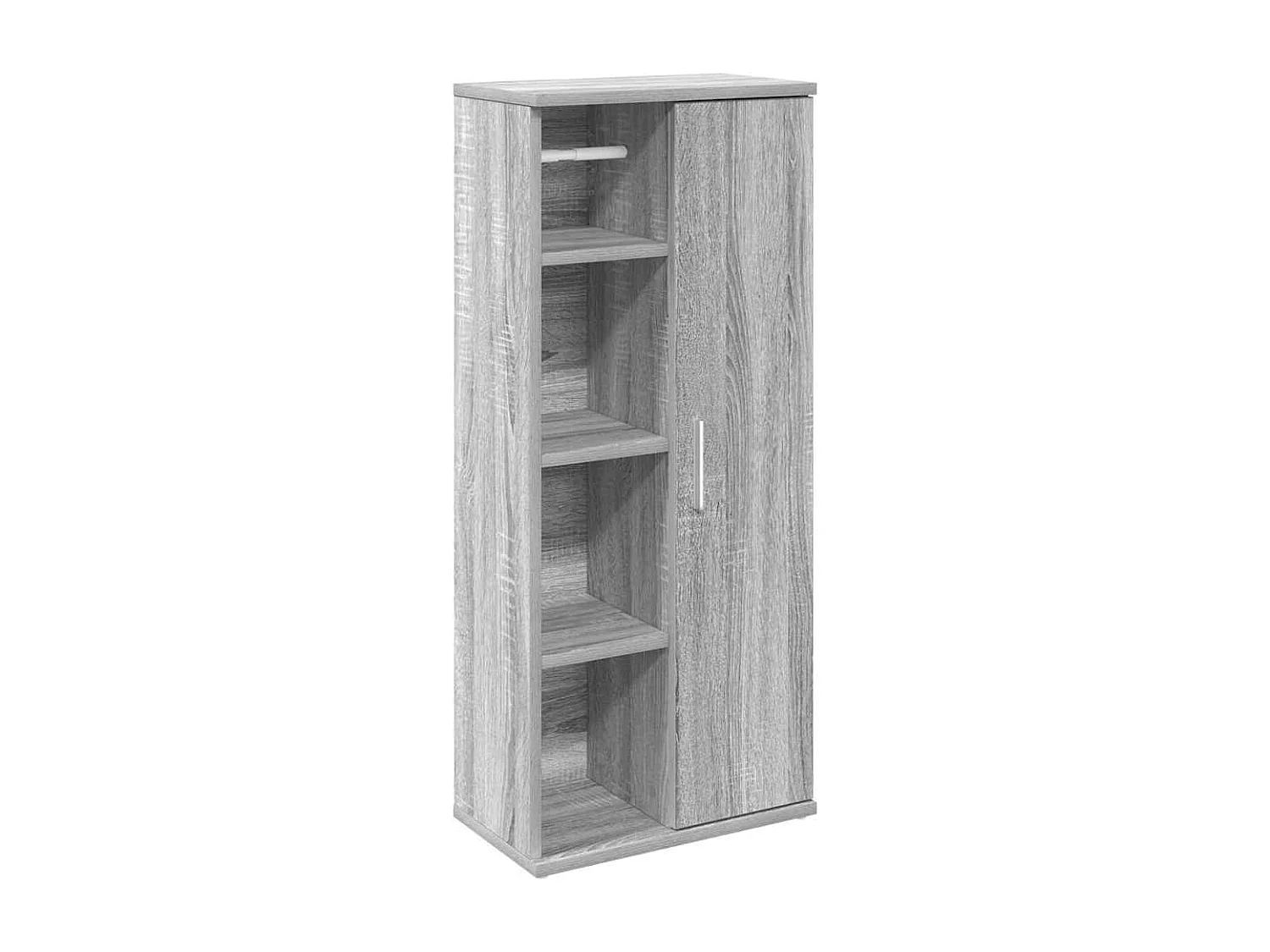 Badezimmerschrank mit Rollenhalter Grau Sonoma 39x22x90 cm
