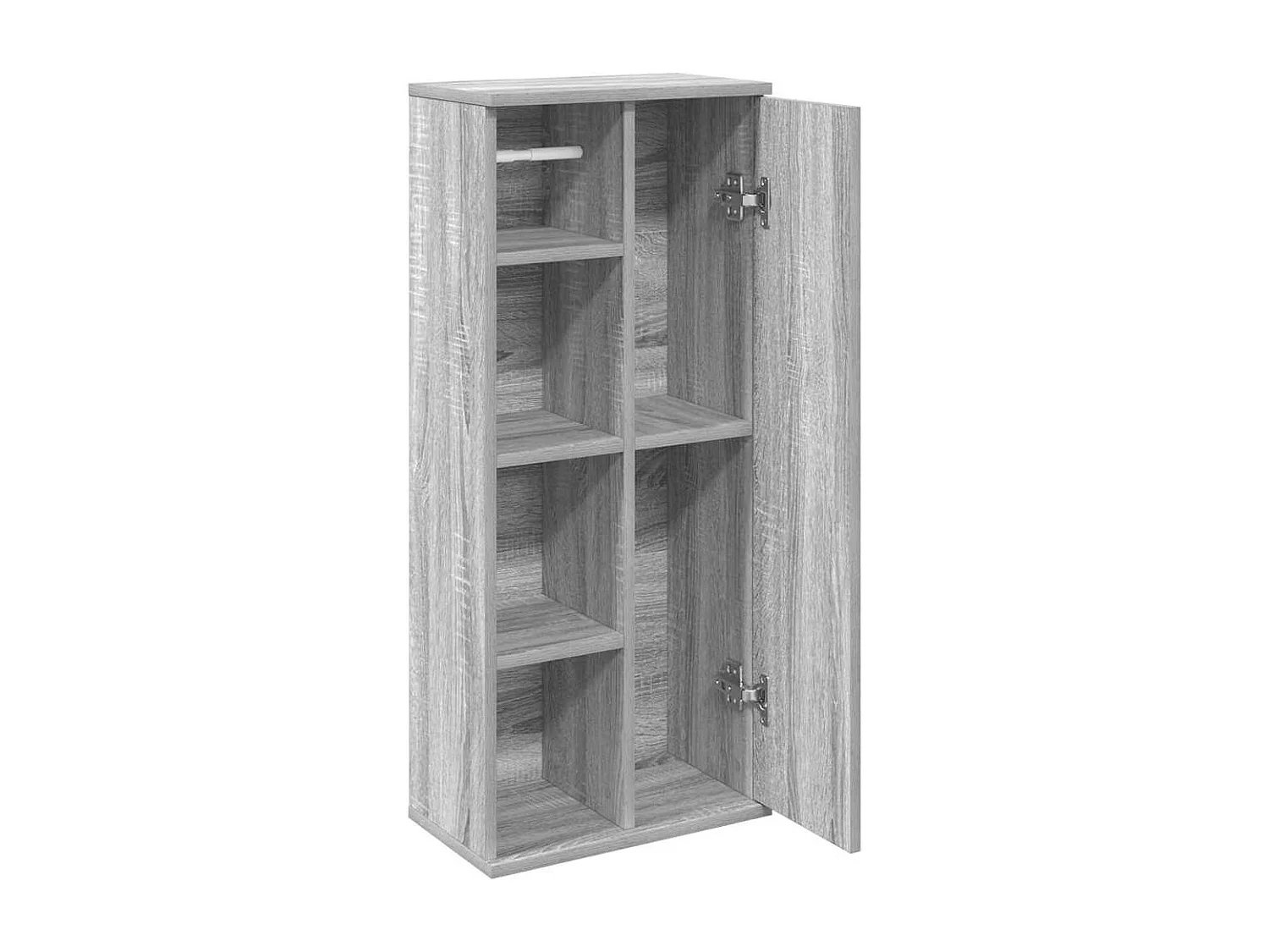 Badezimmerschrank mit Rollenhalter Grau Sonoma 39x22x90 cm
