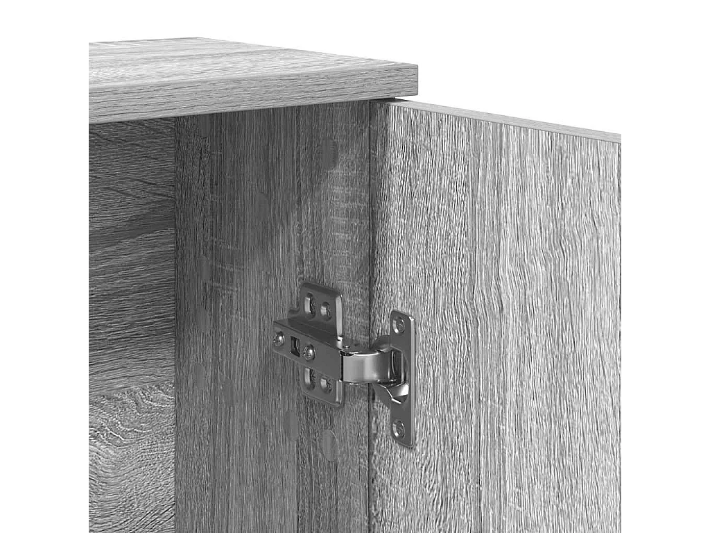 Badezimmerschrank mit Rollenhalter Grau Sonoma 39x22x90 cm