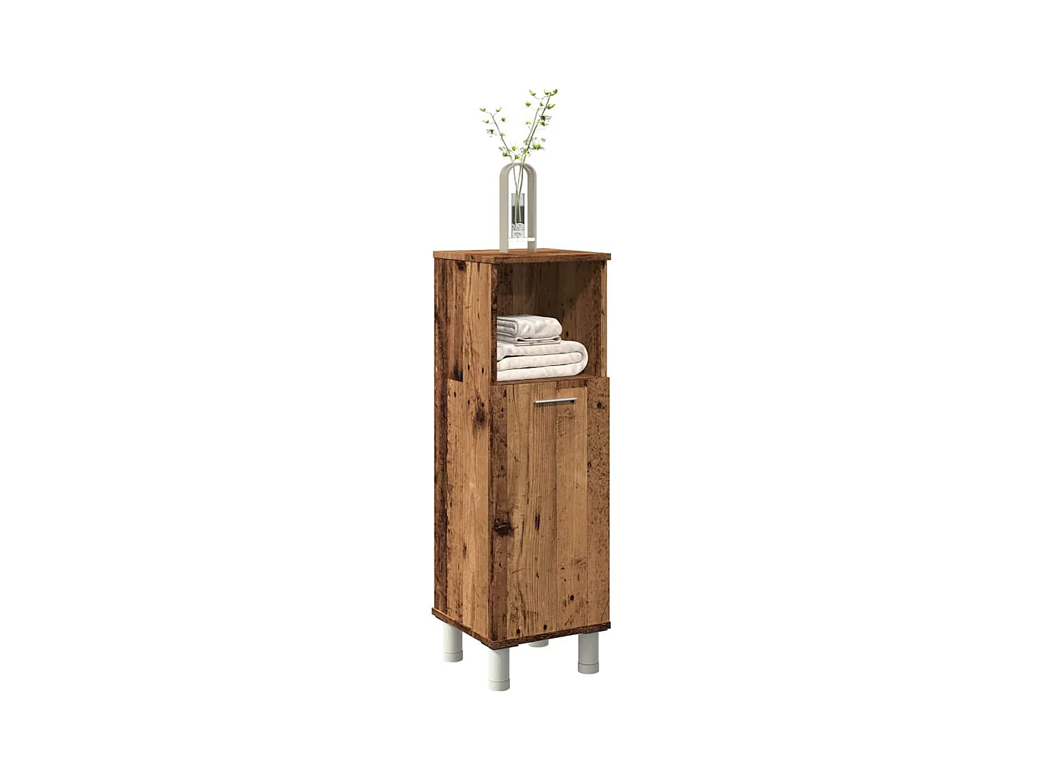 Mobile da Bagno Legno Antico 30x30x95 cm in Legno Multistrato