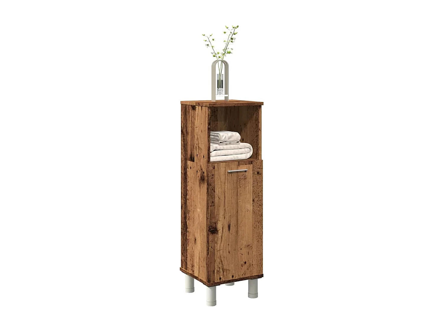 Armoire de salle de bain vieux bois 30x30x95 cm bois ingénierie