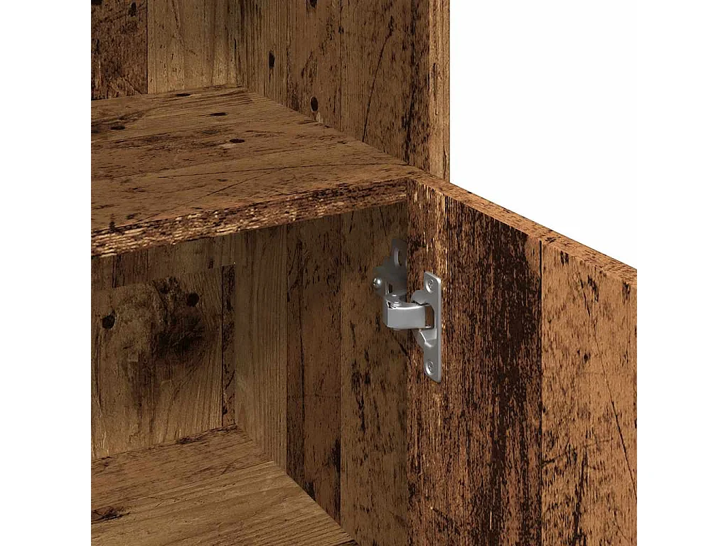 Armoire de salle de bain vieux bois 30x30x95 cm bois ingénierie