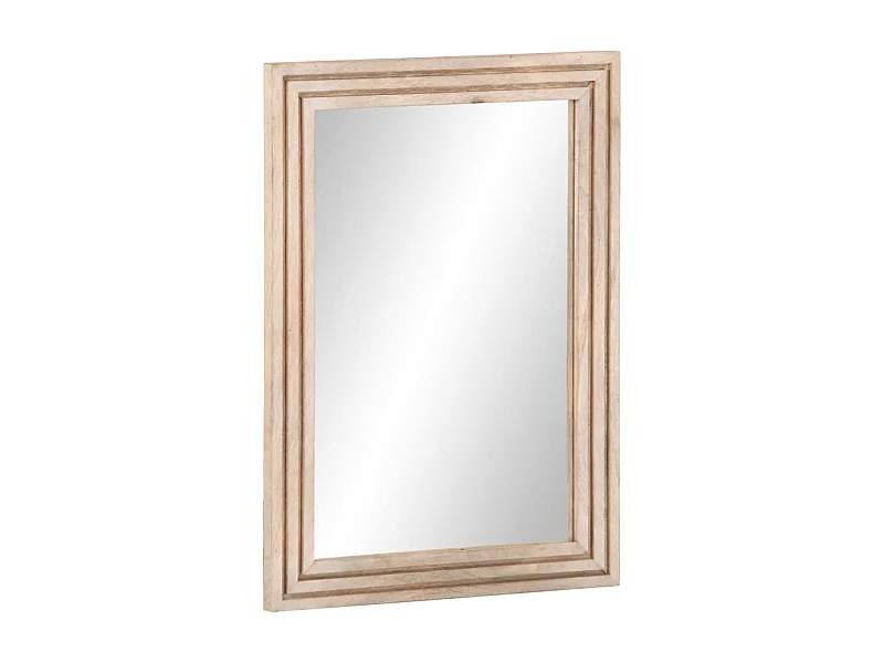 Specchio da Bagno 50x70 cm in Legno Massello di Mango e Vetro