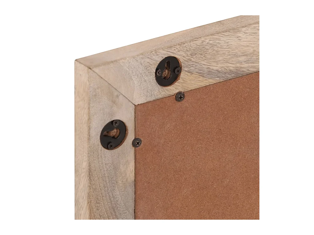 Specchio da Bagno 50x70 cm in Legno Massello di Mango e Vetro