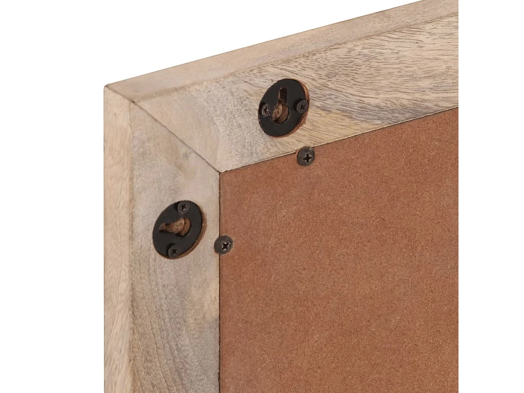 Badkamerspiegel 50x70 cm massief mangohout en glas