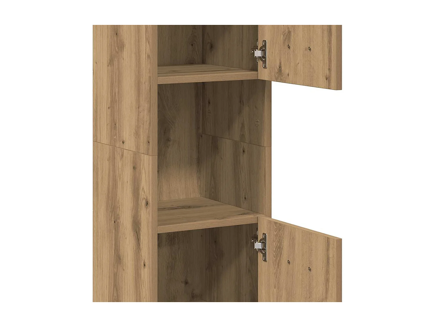 Armoire de salle de bain suspendue chêne artisanal 30x30x130 cm