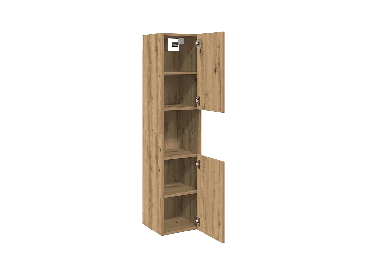 Armoire de salle de bain suspendue chêne artisanal 30x30x130 cm