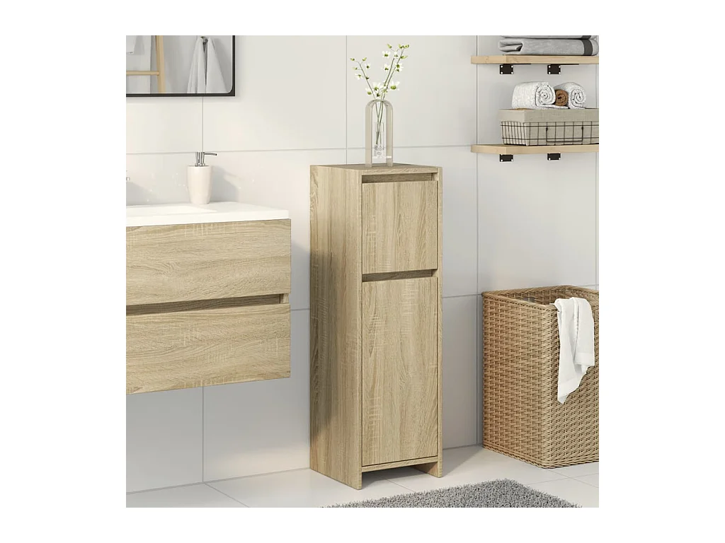 Armoire de salle de bain Chêne sonoma 30x30x95 cm Aggloméré