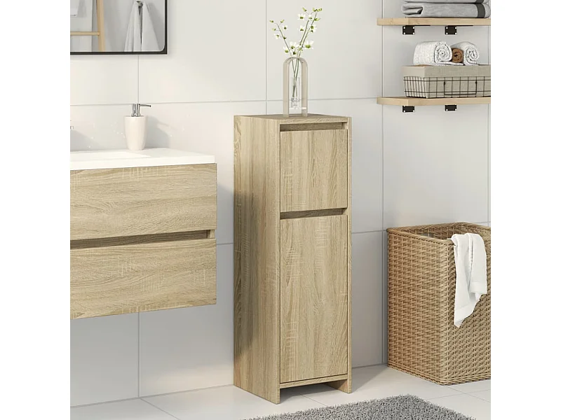Armoire de salle de bain Chêne sonoma 30x30x95 cm Aggloméré
