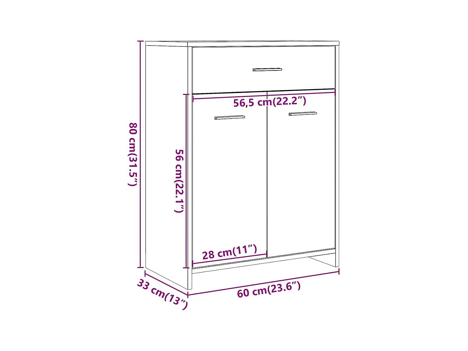 Armoire de salle de bain vieux bois 60x33x80 cm bois ingénierie