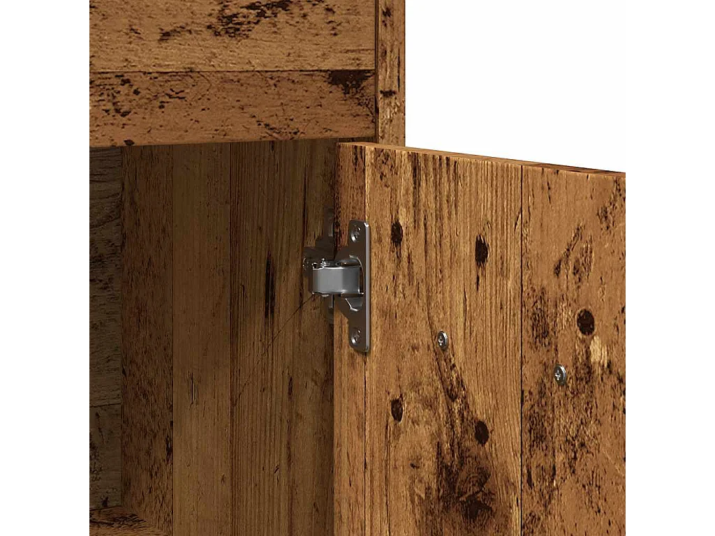 Armario de baño madera de ingeniería envejecida 60x33x80 cm