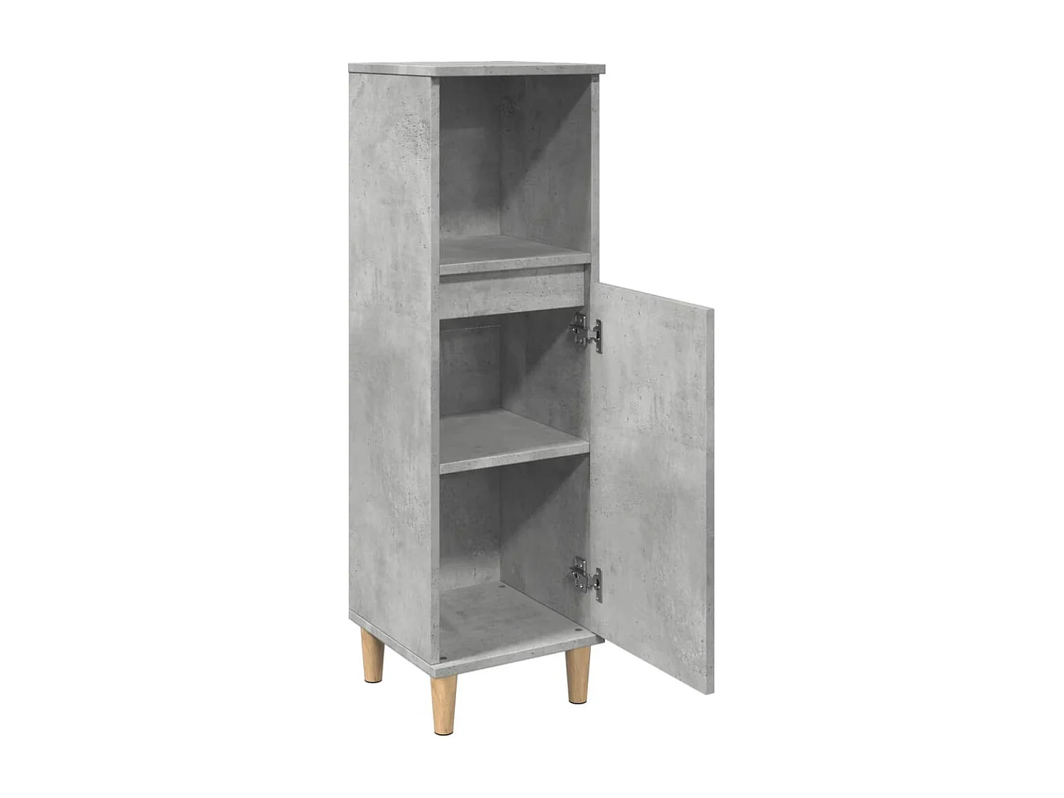 Armoire de salle de bain gris béton 30x30x100 cm