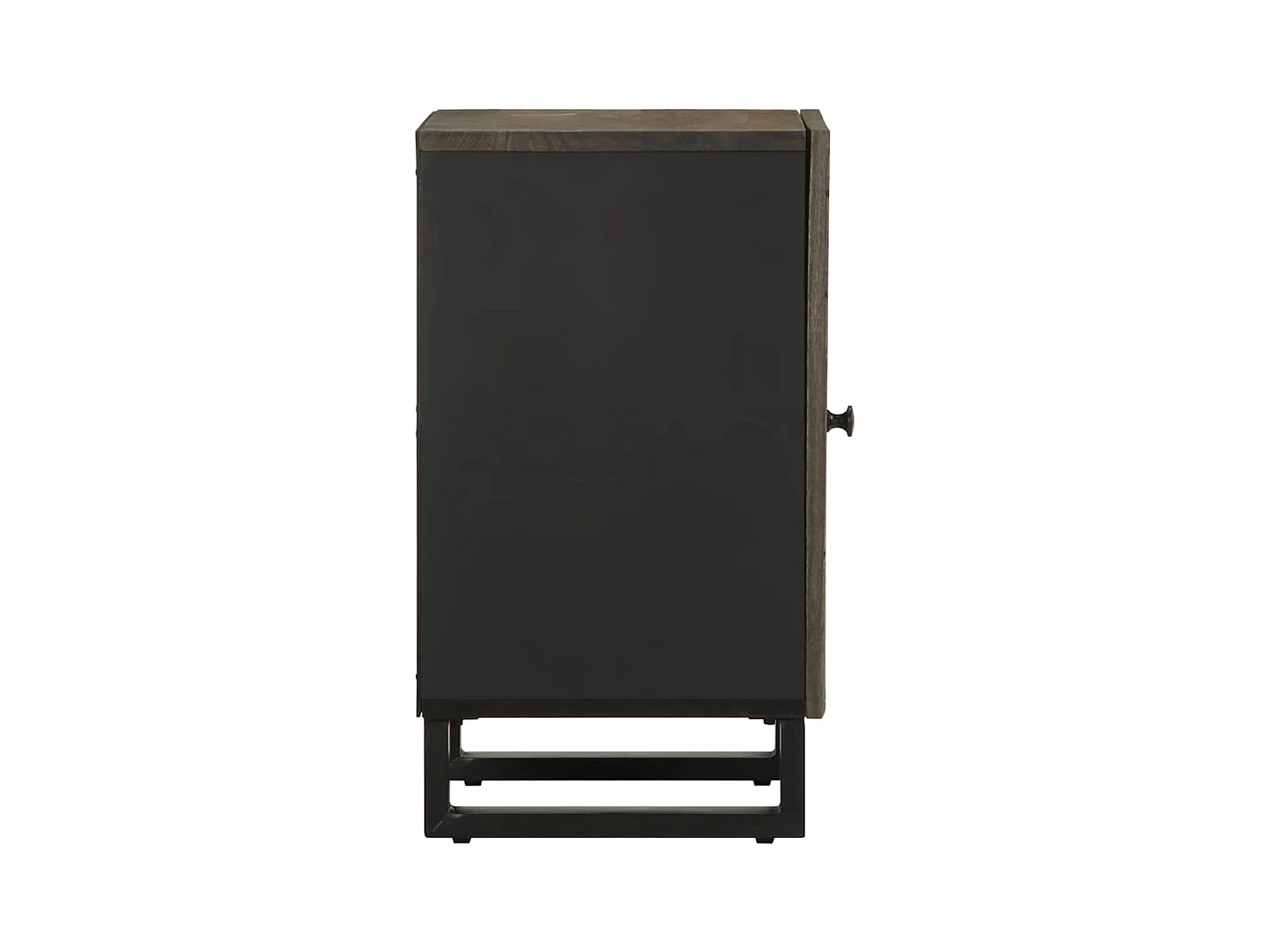 Armoire de salle de bain noir 38x33x58 cm bois massif manguier