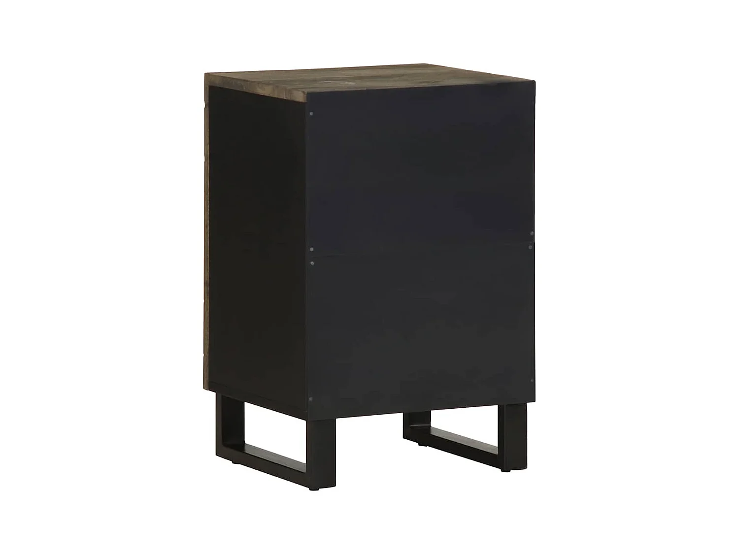 Armoire de salle de bain noir 38x33x58 cm bois massif manguier