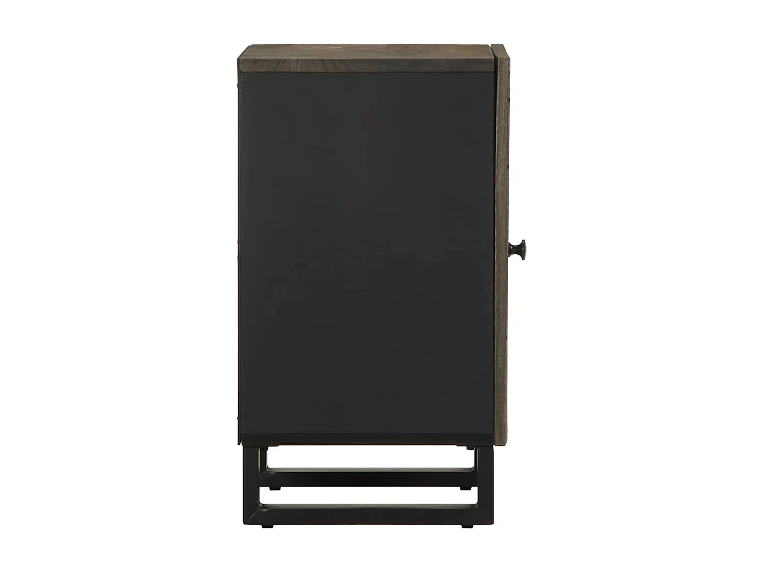 Armoire de salle de bain noir 38x33x58 cm bois massif manguier