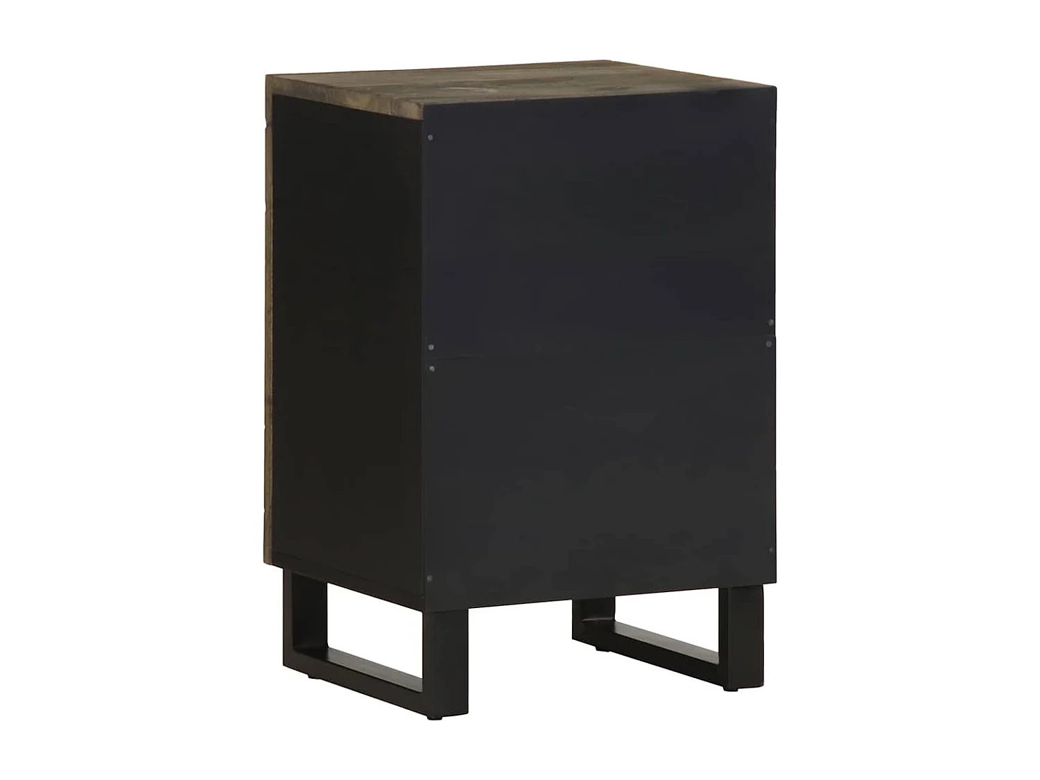 Armoire de salle de bain noir 38x33x58 cm bois massif manguier