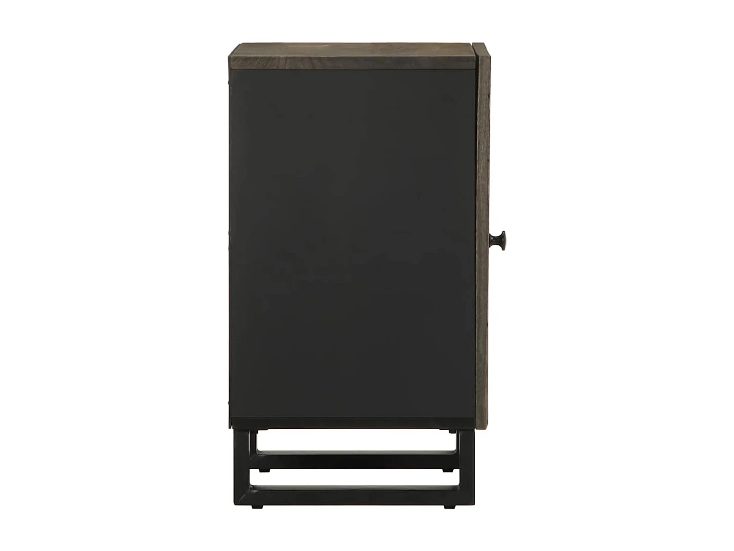 Armoire de salle de bain noir 38x33x58 cm bois massif manguier