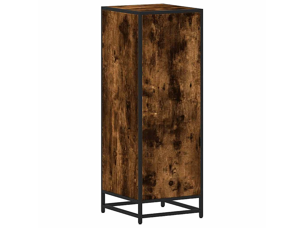 Badkamerkast 35x37,5x100 cm bewerkt hout gerookt eikenkleurig