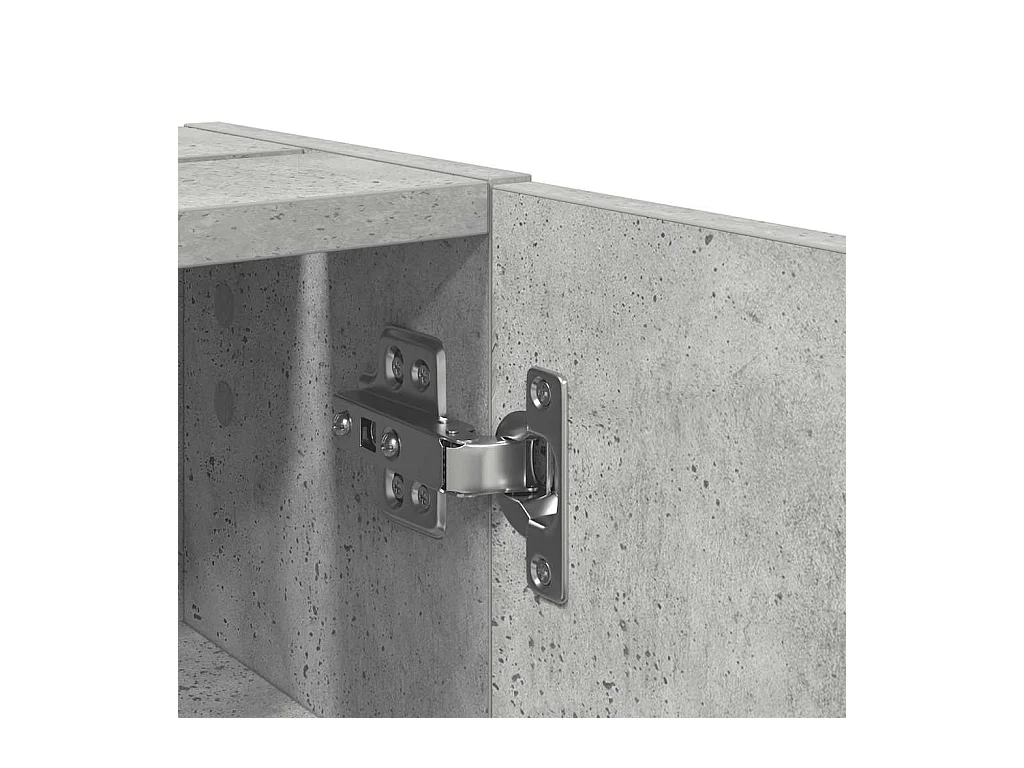 Meuble de salle de bain avec porte-rouleau gris béton