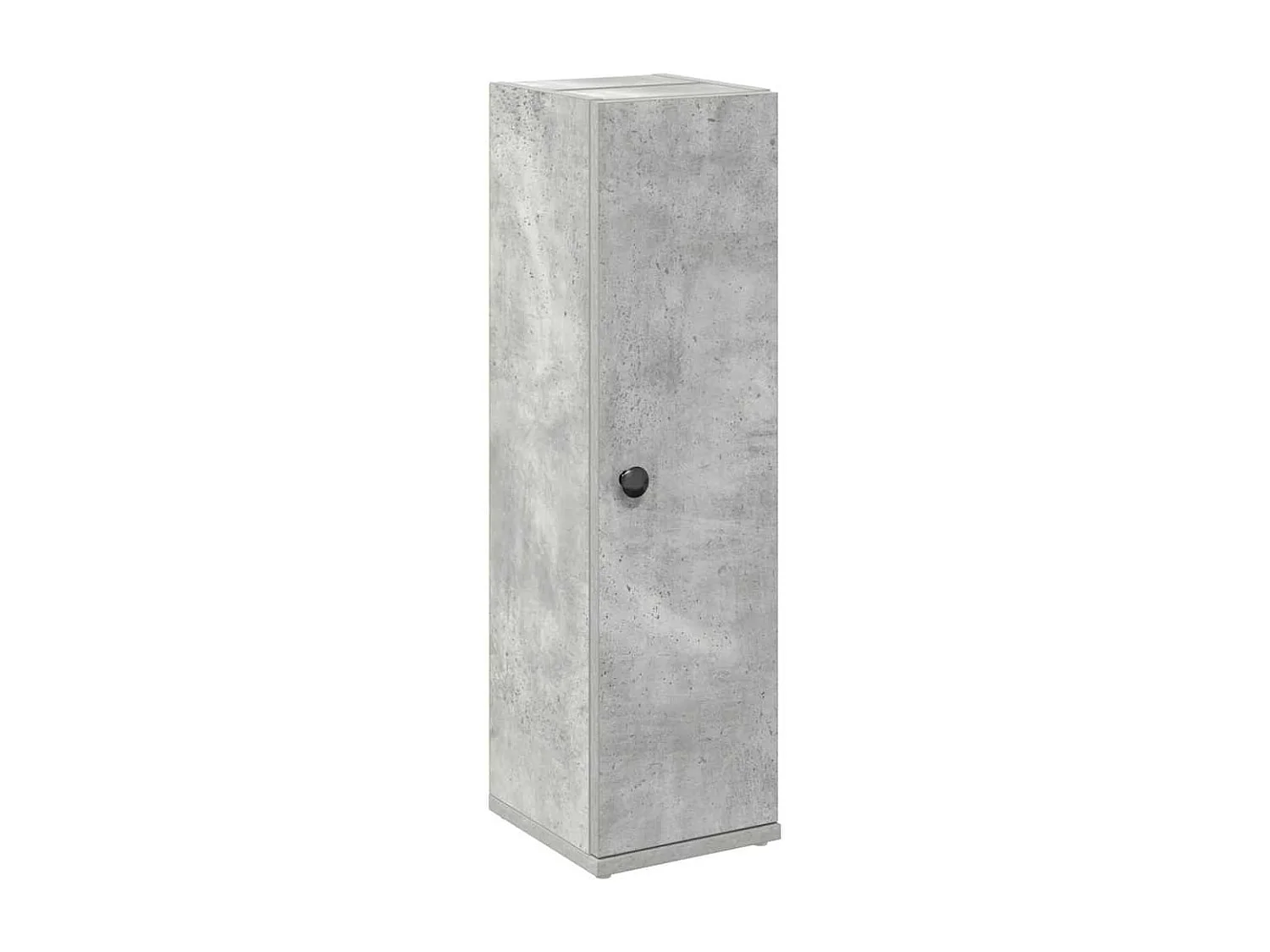 Mobile da Bagno con Portarotolo Grigio Cemento 20,5x22x72 cm