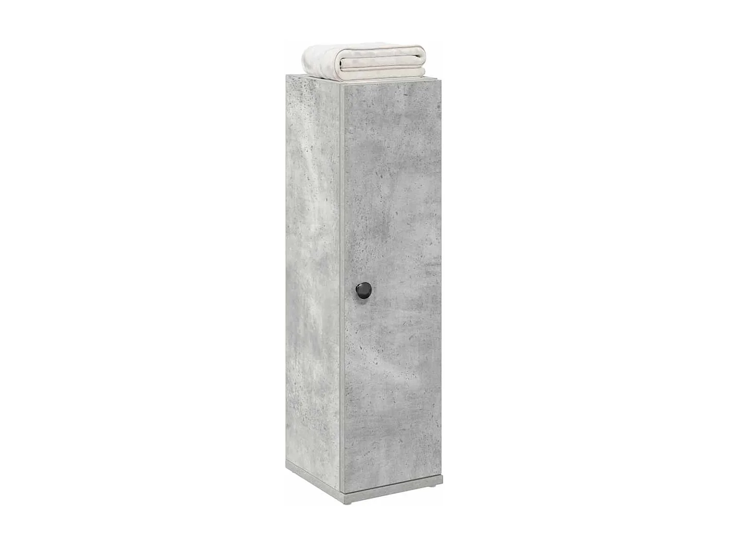 Mobile da Bagno con Portarotolo Grigio Cemento 20,5x22x72 cm