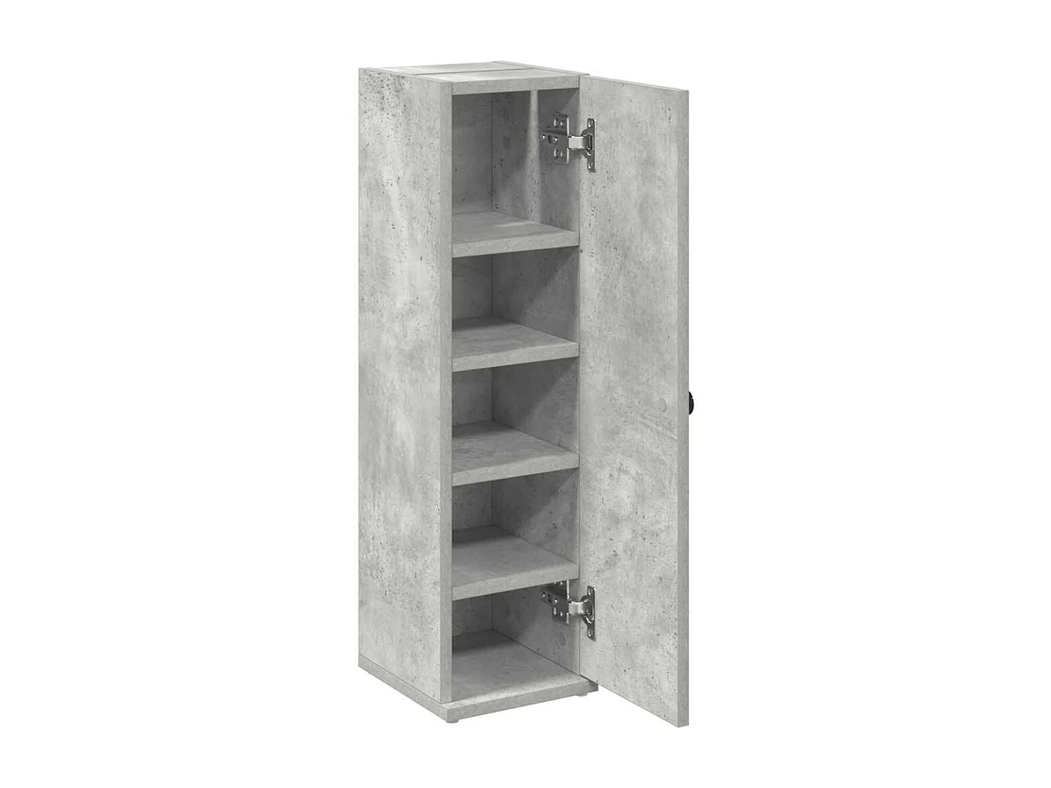 Mobile da Bagno con Portarotolo Grigio Cemento 20,5x22x72 cm